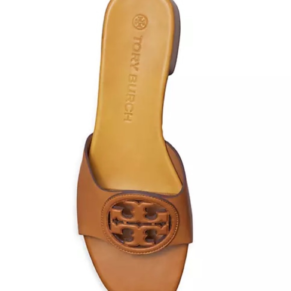Tory Burch bombe miller slide calf leather Camel